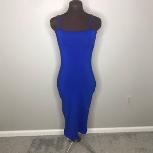 Royal blue body-con tube dress